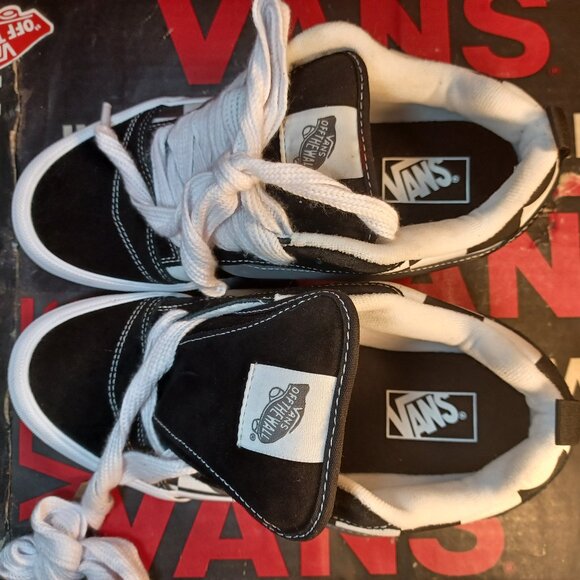 Vans Men's 9/Women's 10.5 Knu Skool Mega Check Black VN0009QCCJJ - Picture 8 of 12